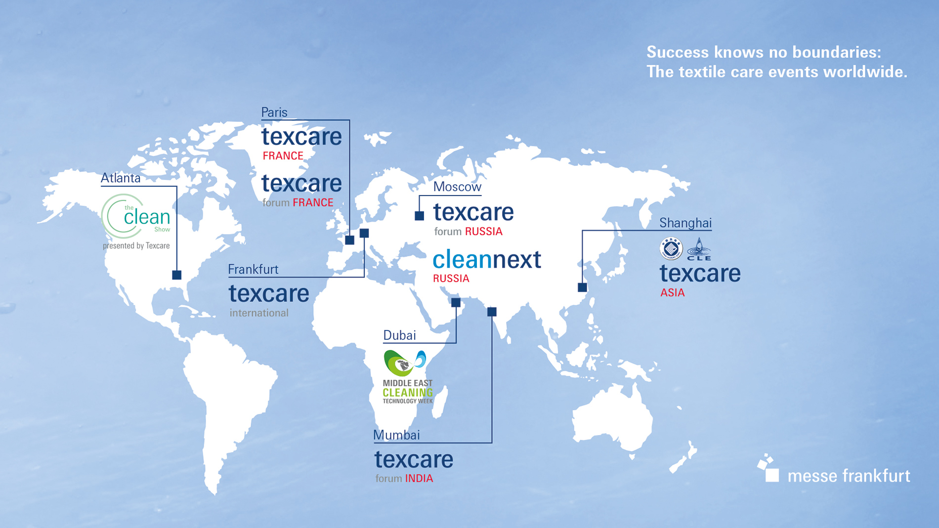 Map Texcare worldwide