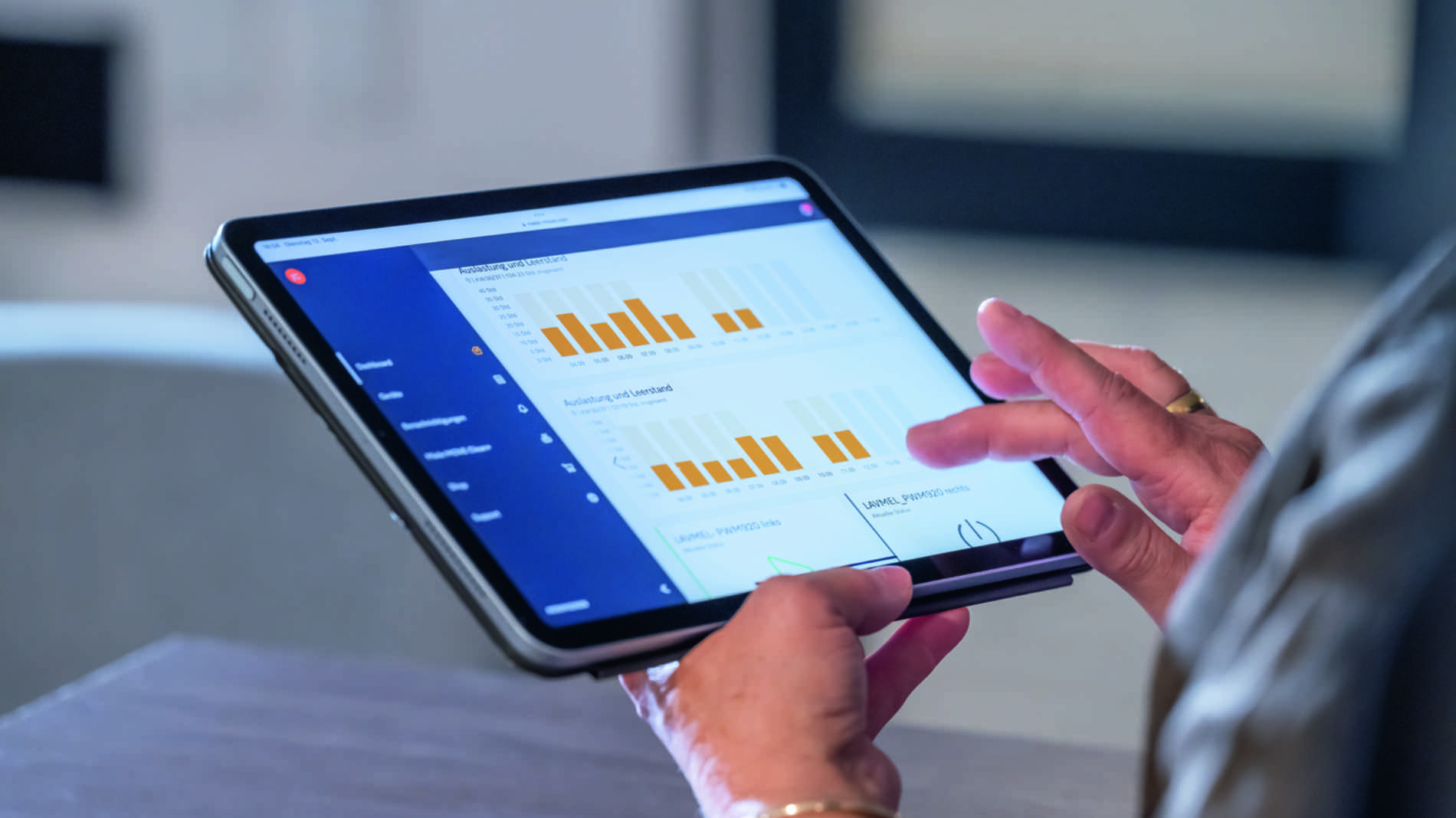 Statistics on a tablet