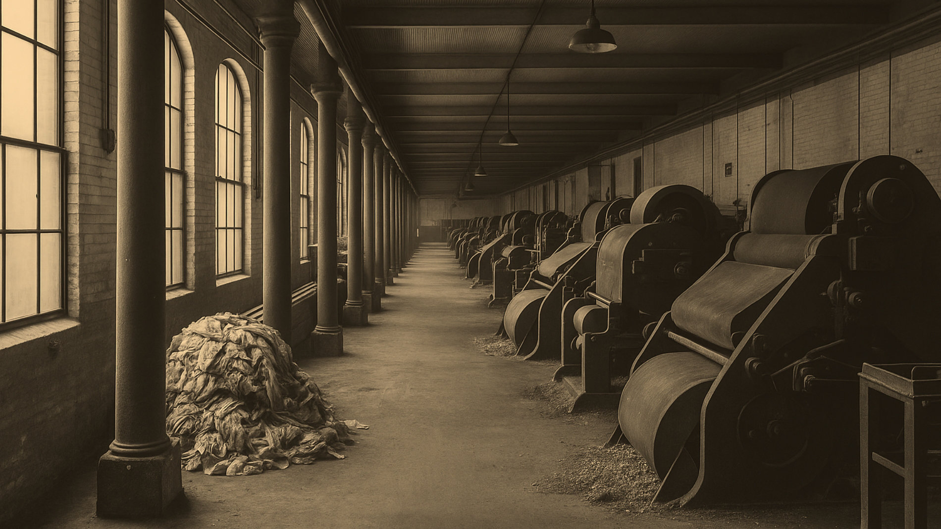 Historic machines for textile recycling
