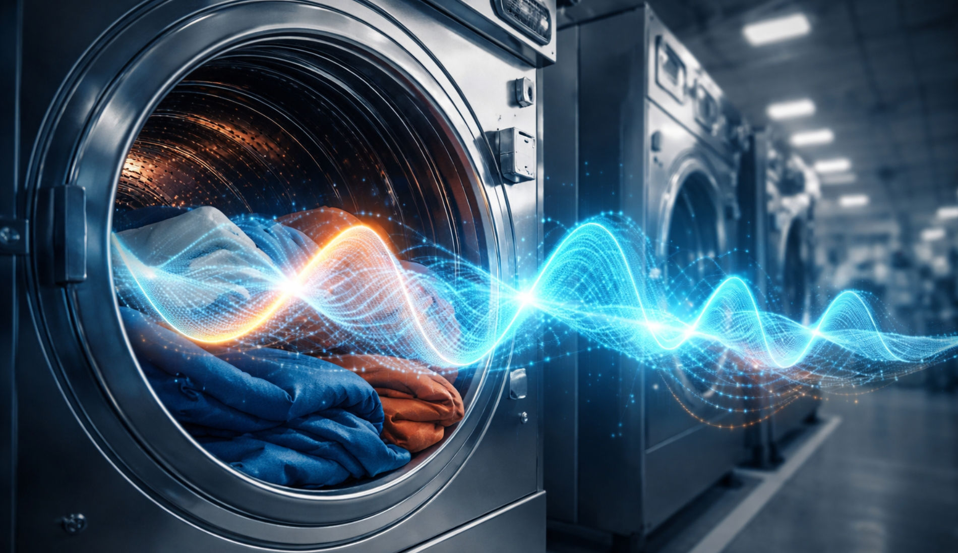 Industrielle Textiltrocknung mit energieeffizienter Luftströmung