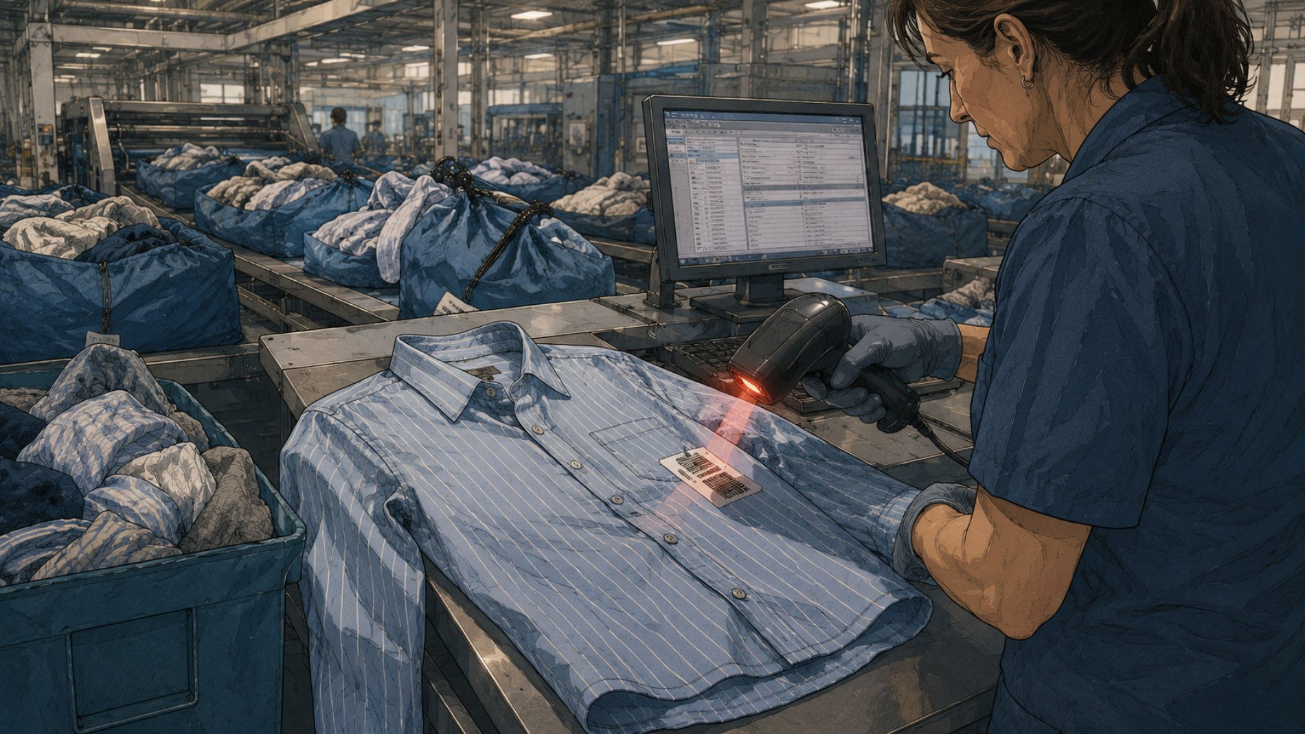 Digital registration of residents’ laundry in facility