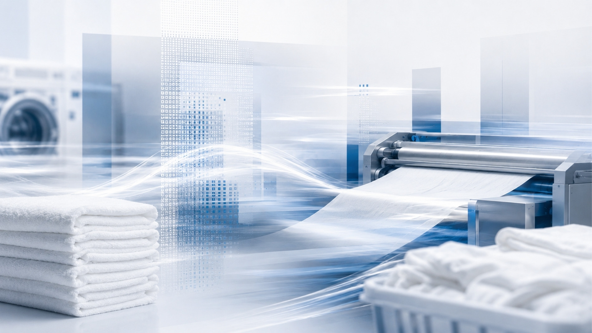 Automated laundry processing in a modern industrial laundry