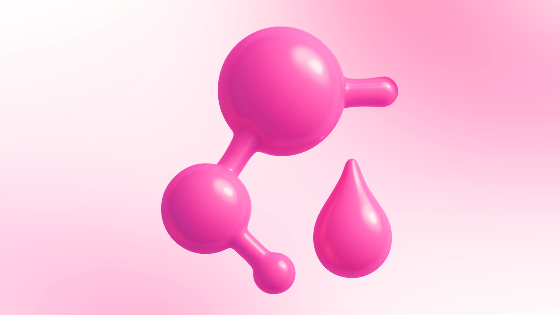 Pinke Wassertropfen
