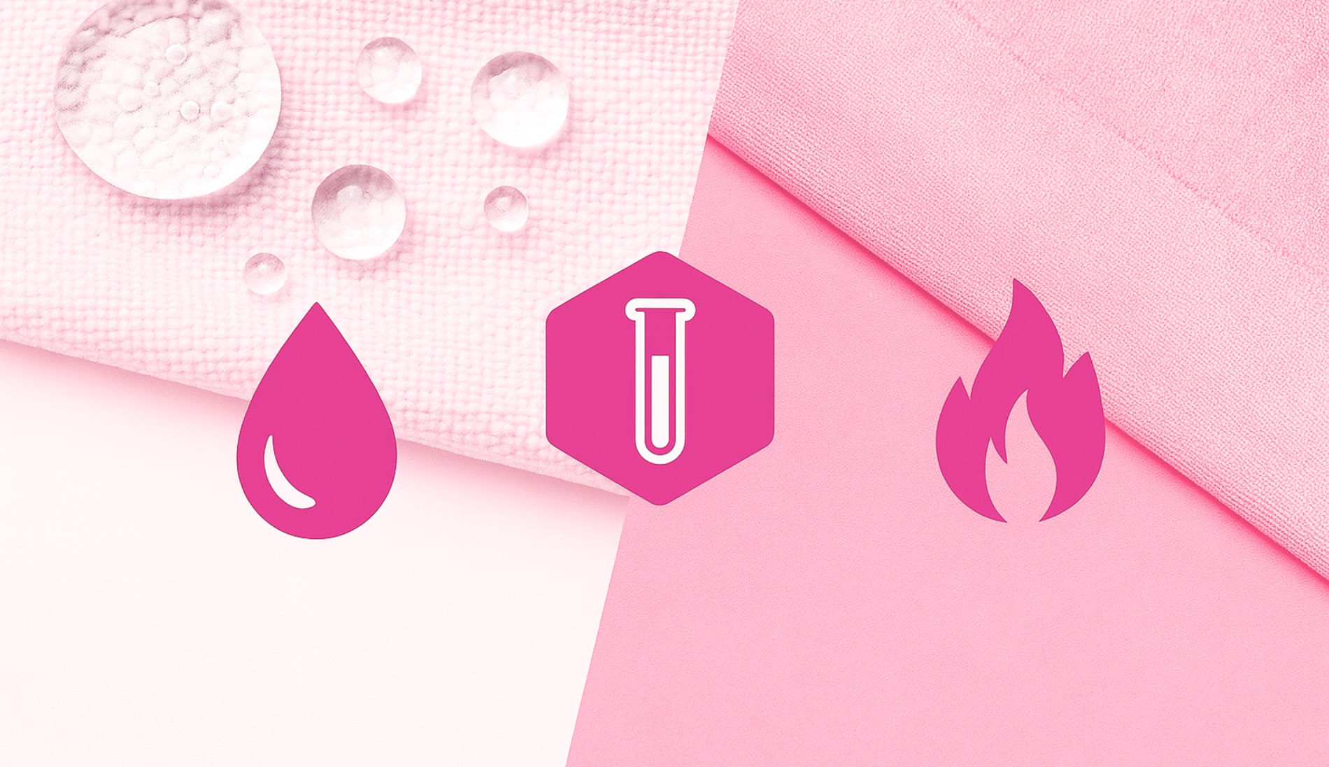 Chemische Symbole in Pink
