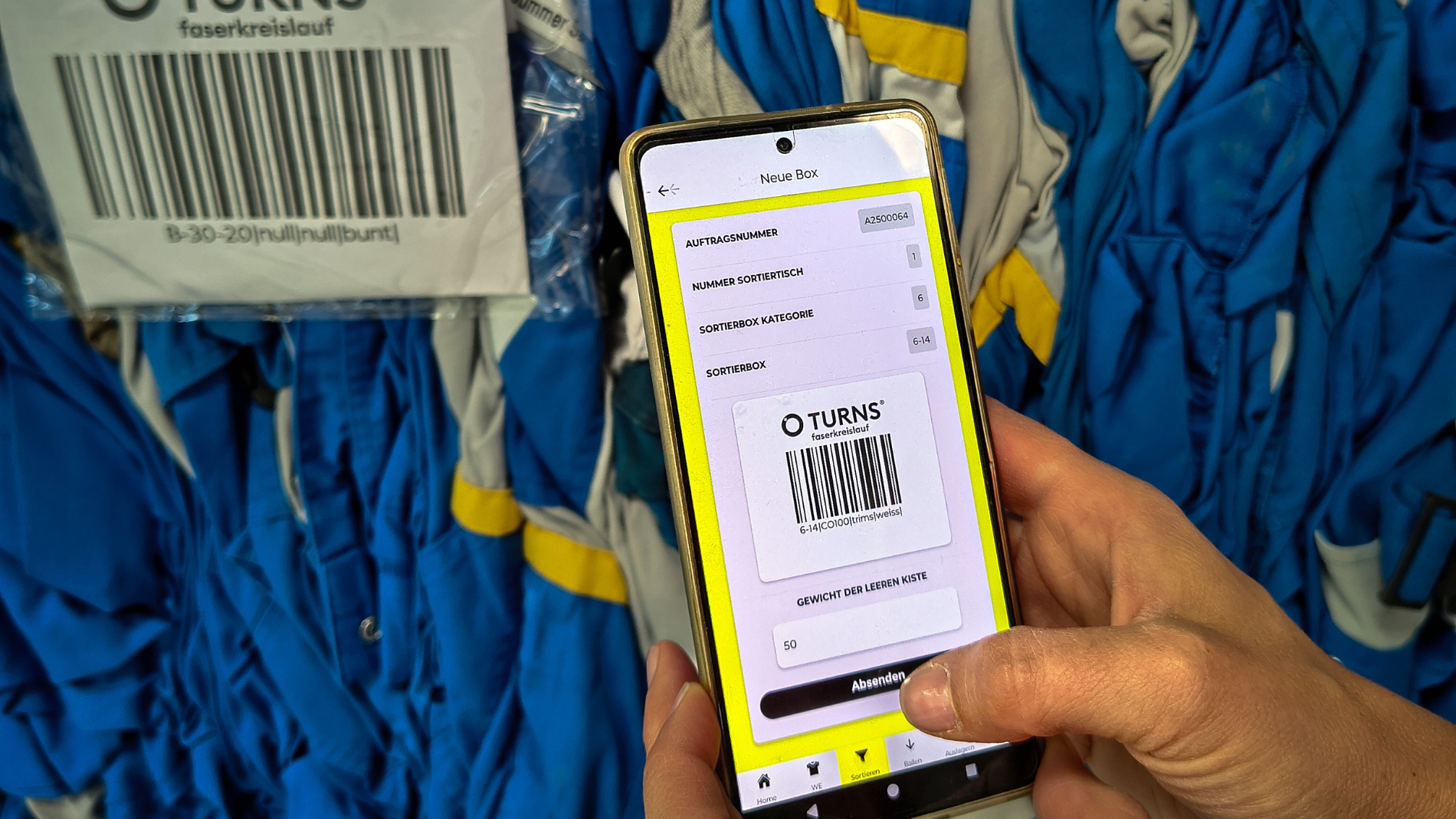 Die TURNS-App auf einem Smartphone